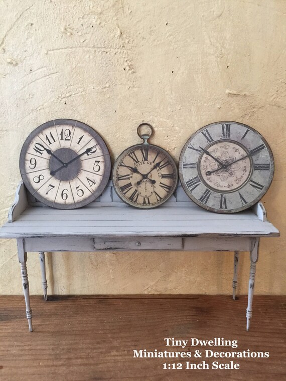 Miniature Clock Miniature Wall Clock Dollhouse Clock 1 Inch Etsy