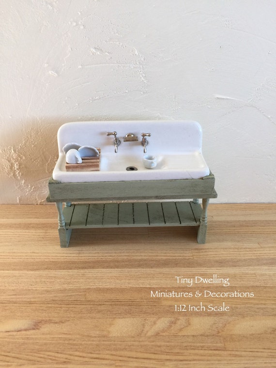 Miniature Dish Drain Board, Dish Drying Board, Miniature Drain Board,  Dollhouse Sink Drain Board, Mini Dish Drain, Tiny Dwelling 
