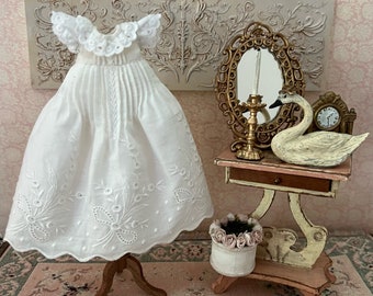 Miniature Dress, Dollhouse Dress, Miniature Boudoir, Miniature Clothing, Dollhouse Dress