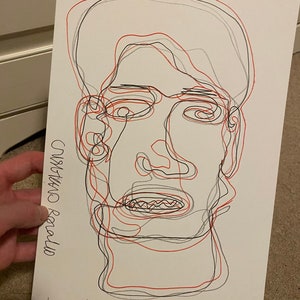 Cristiano Ronaldo A4 Zeichnung