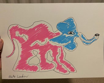 Elephant drawing A4