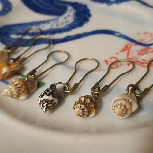 Seashell Nautical Stitch Markers for Knitting & Crocheting Etsy