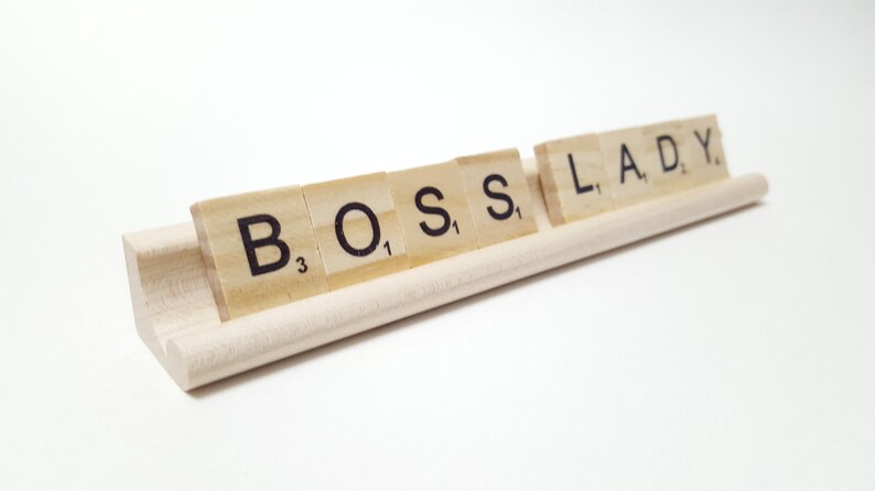 Word Tile Art Boss Lady Decorative Name Plate Desk Decor Office Coworker Birthday Wedding Gift
