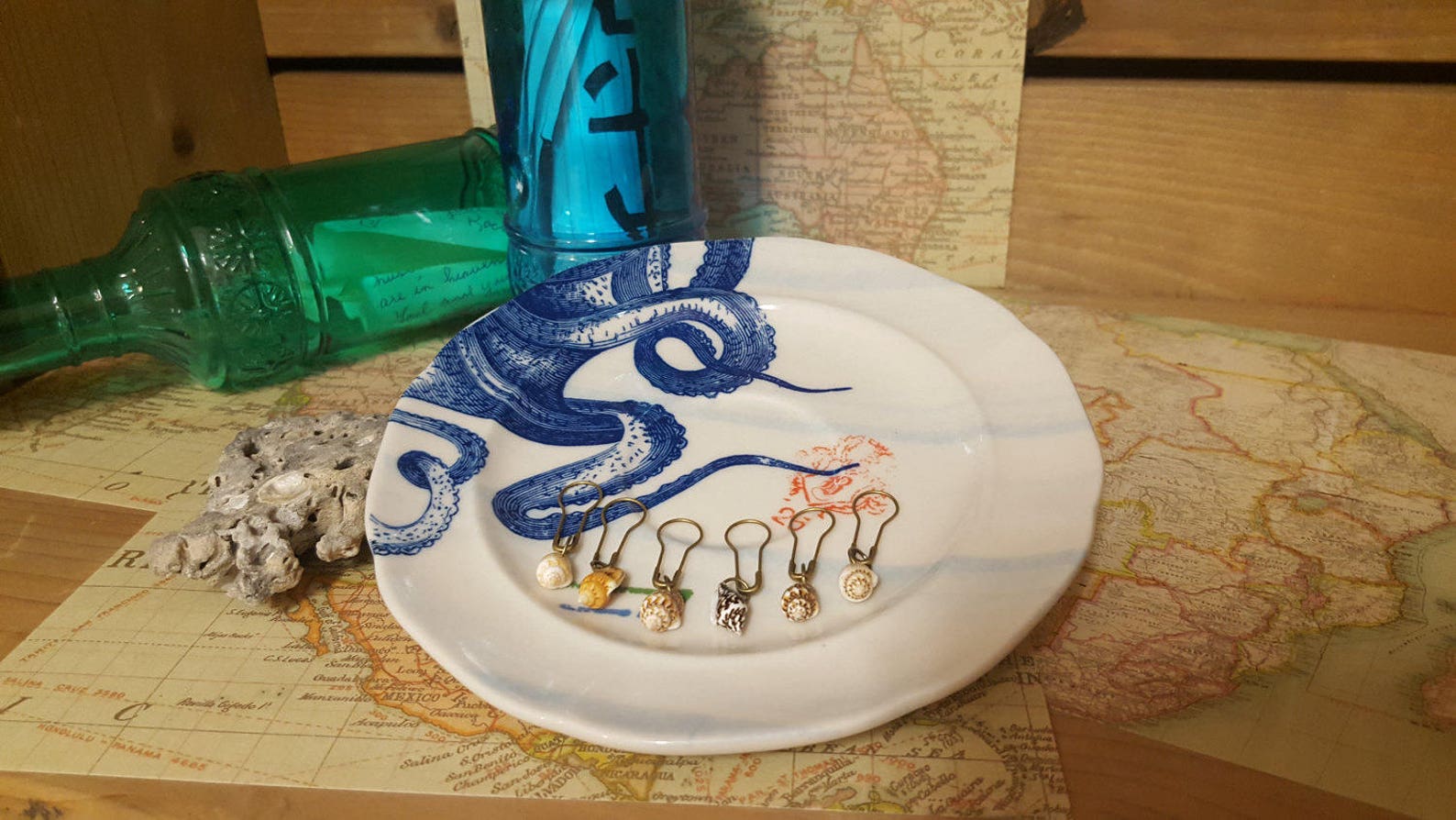 Seashell Nautical Stitch Markers for Knitting & Crocheting Etsy