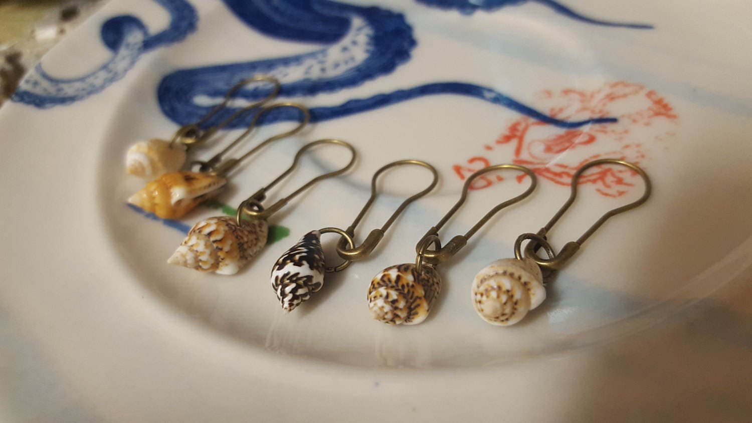 Seashell Nautical Stitch Markers for Knitting & Crocheting Etsy