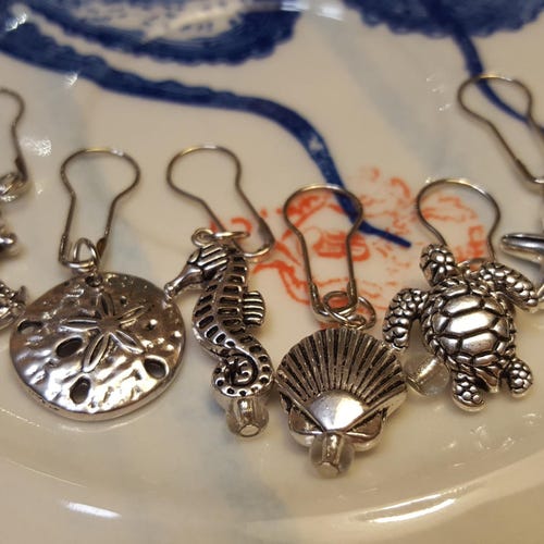 Seashell Nautical Stitch Markers for Knitting & Crocheting Etsy