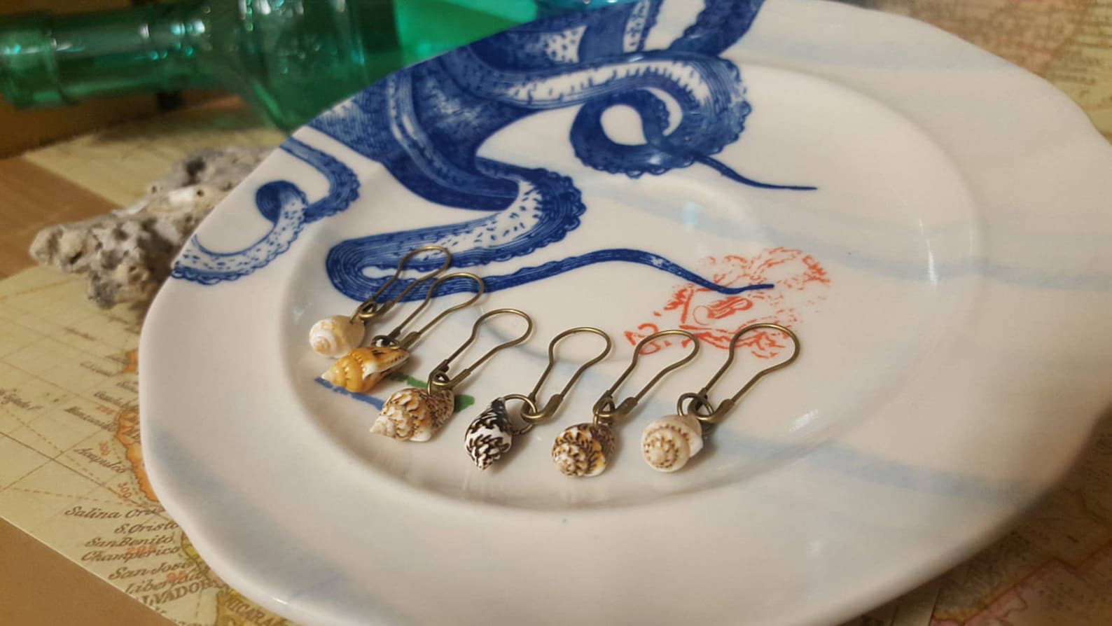 Seashell Nautical Stitch Markers for Knitting & Crocheting Etsy