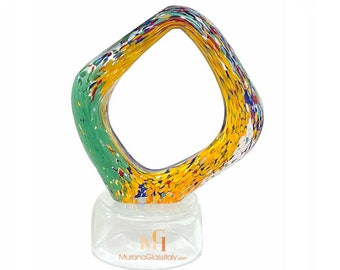 Venetian Art - Colorful Abstract Art - Blown Glass Art - Murano Glass - Handmade Gift - Italian Decorative Object - Made in Italy