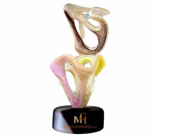 Venetian Glass - Hand Made Glass Art - Murano Glass - Luxury Decor - Indoor Sculpture - Rainbow Glass - Made in Italy
