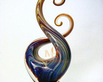 Modern Spiral Glass Sculpture - Original Murano Glass Knot - Hand Blown Colorful Glass - Perfect Glass Gift - Handmade in Venice, Italy