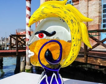 Handgefertigte Murano Glas Skulptur - Von Picasso inspirierte venezianische Kunst