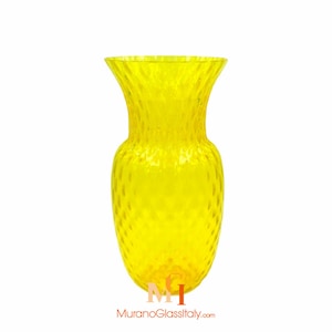 Murano Vase - Italian Handmade Crystal Vase - Handblown Glass - Centerpiece Made In Venice, Italy