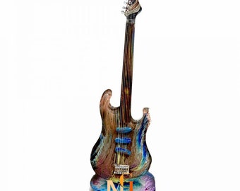 Art Glass Guitar - Original Murano Glass Sculpture - Glass Instrument - Unique Gift - 100% Handmade Sculpture in Made in Murano, Venice