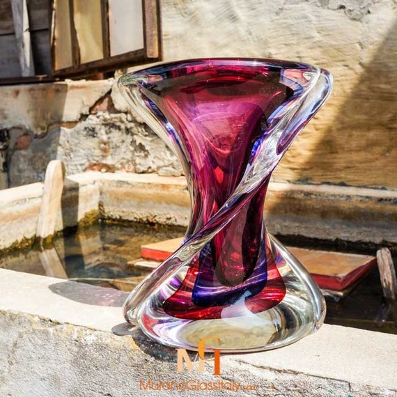 Purple Glass Vase - Crystal Vase - Handmade Unique Gift Purple Glass Vase - Crystal Vase - Handmade Unique Gift