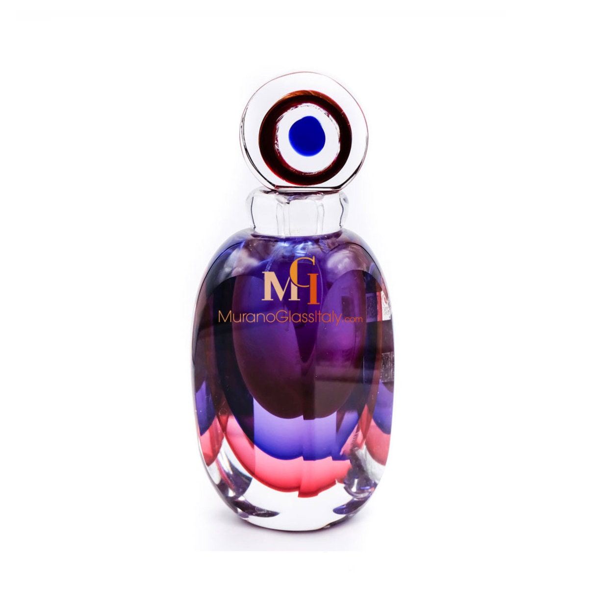 ピンクの香水瓶 - クリスタル香水瓶 - ムラーノ香水瓶 - ガラスの香り