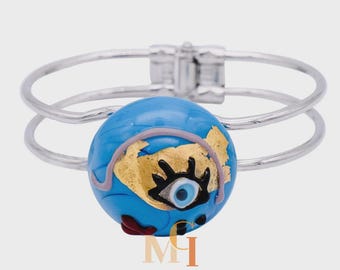 Murano Glass Bracelets with 24 Karat Gold - Venetian Glass Jewelry - Italian Designer Bracelet - Crystal Glass Jewelry - Handmade in Italy