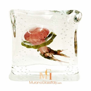 Jellyfish Sculpture Murano Glass - Sea Life Aquarium - Blown Glass Centerpiece