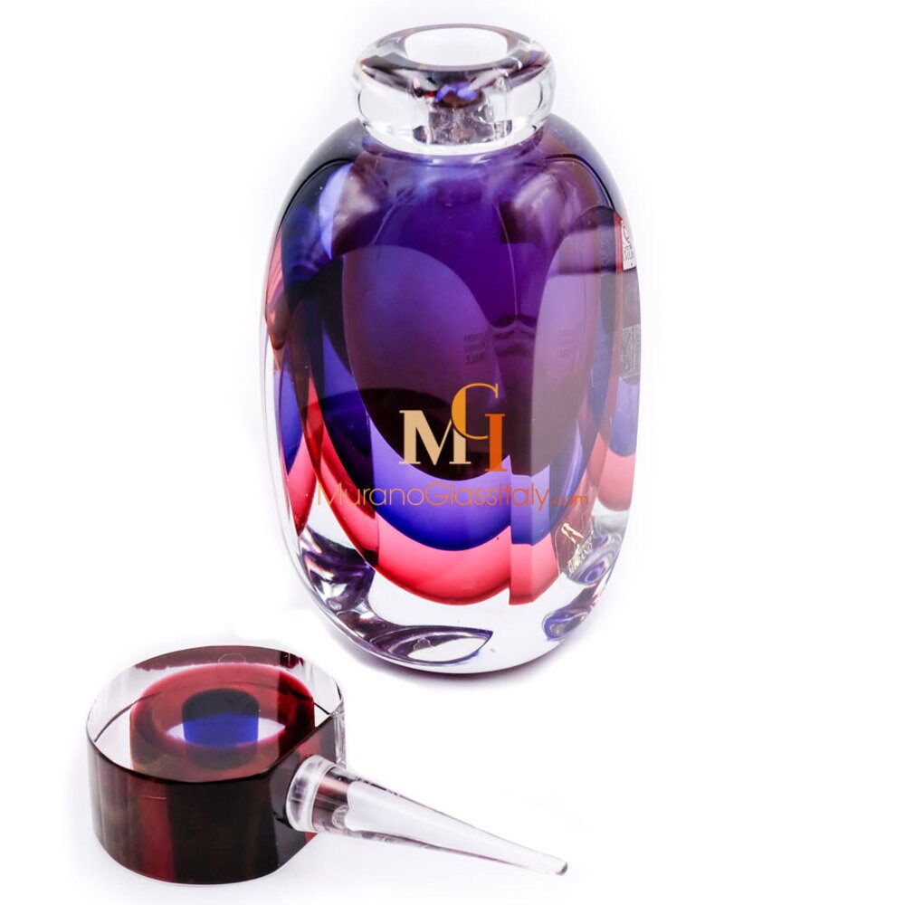 ピンクの香水瓶 - クリスタル香水瓶 - ムラーノ香水瓶 - ガラス