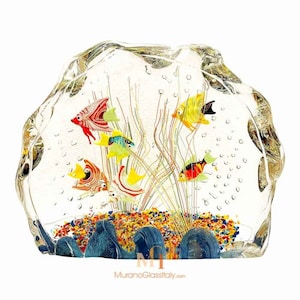 Venetian Aquarium - Hand Blown Sculpture - Aquarium Sculpture - Handmade in Venice, Italy