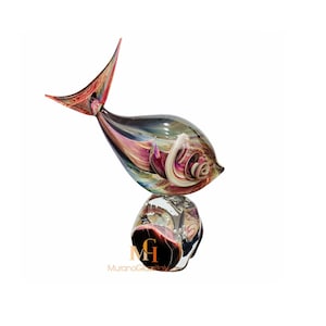 Murano Glass Fish - Ventian Glass Sea Animal - Art Glass Sea Life Centerpiece - Original Murano Glass Sculpture - Handmade in Murano, Italy