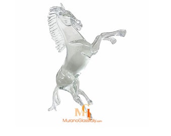 カルセドニー ムラーノガラス 馬頭彫刻 - イタリア製 - Etsy 日本