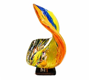 Colorful Murano Glass Statue - Blown Glass Italian Art