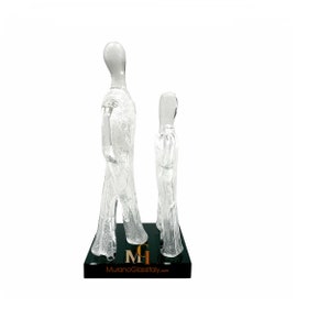 Glass Figures - Murano Sculpture - Murano Art Glass - Clear Glass Sculpture - Valentine Gift - Italian Decor - Made in Italy
