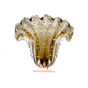 Modern Beige Vase - Murano Vase - Elegant Masterpiece - Murano Glass Art - 100% Handmade in Italy