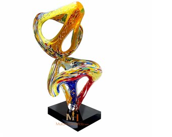 Colorful Glass - Indoor Sculpture - Murano Glass - Hand Made Art Glass - Luxury Decor - Italian Design - Made in Italy