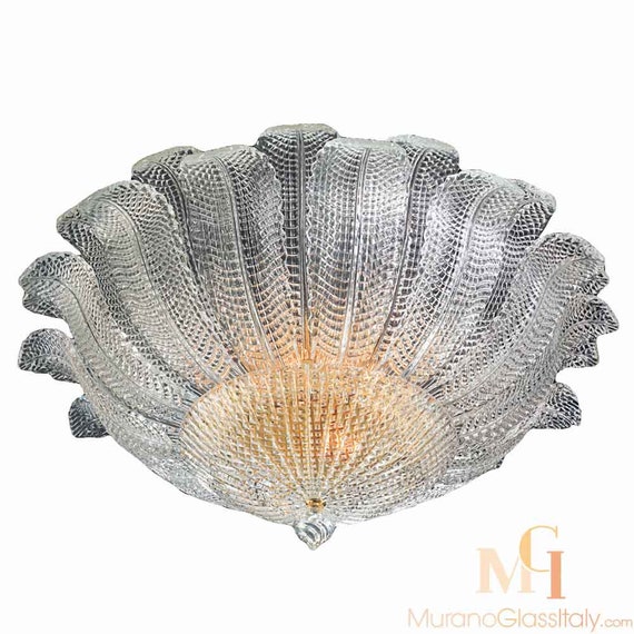 Venetian Glass Ceiling Light Elegant Italian Glass Light Hand Blown Murano Ceiling Fixture Wired For Your Country Handmade In Italy
