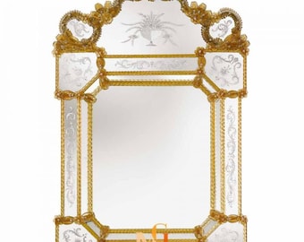 Mirror Murano - Venetian Mirror - Italian Designer Mirrors - Murano Art Glass - Handmade in Venice, Italy