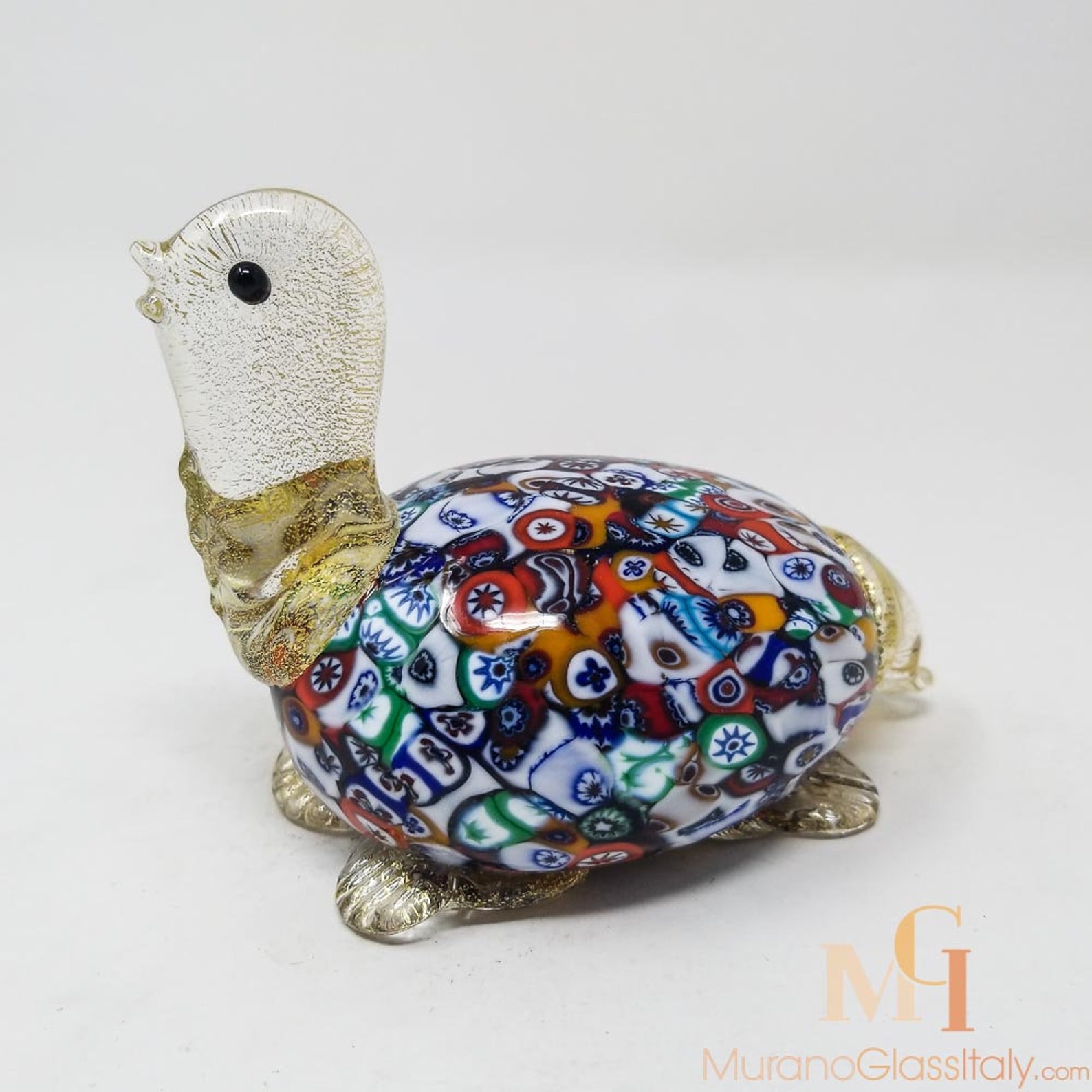 large murano glass turtle