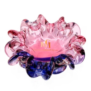 Venetian Bowl - Glass Pink Bowl - Glass Centerpiece - Wedding Gift - Hand Blown Object - Made in Venice, Italy