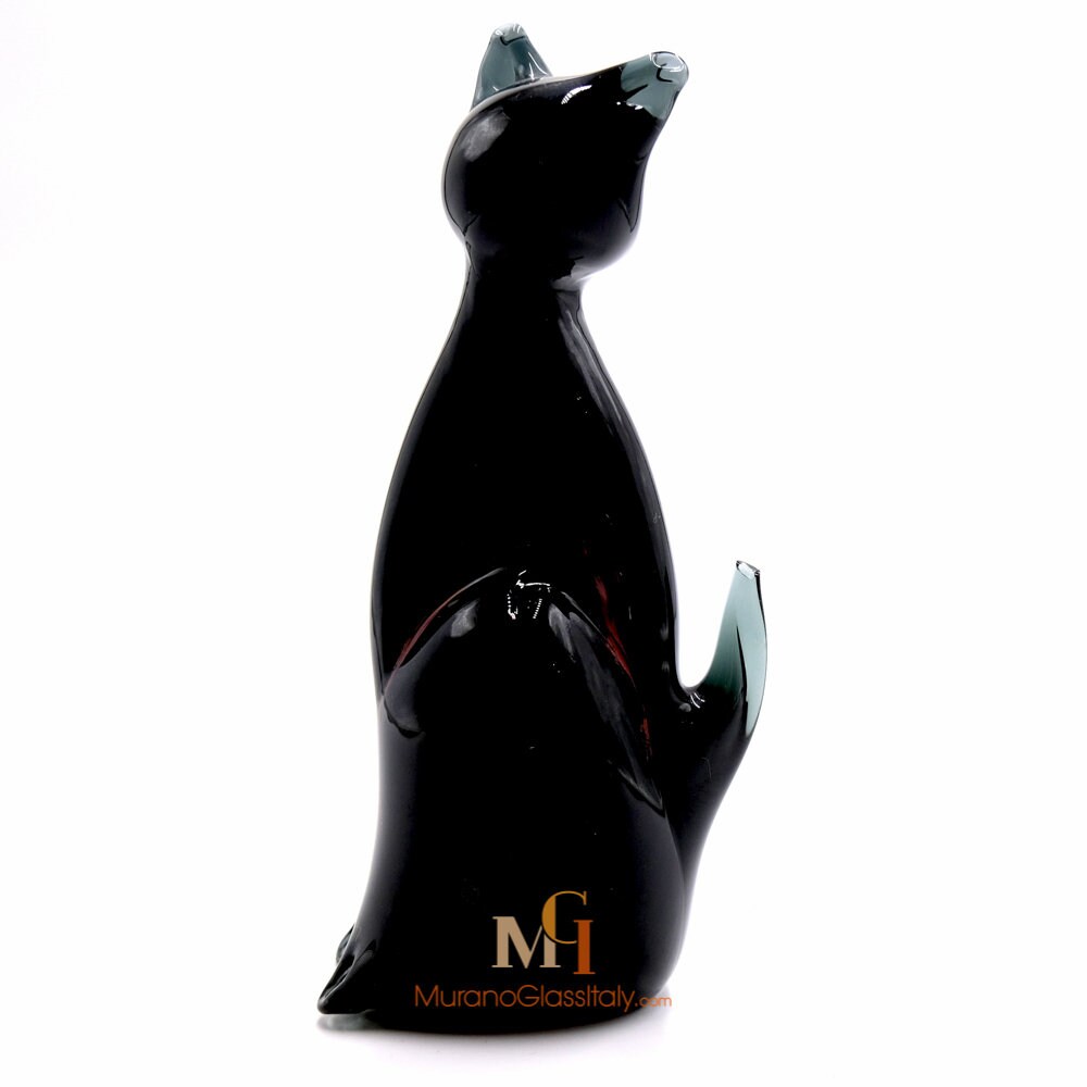 ムラーノガラスの猫 - オリジナルのベネチアンガラスの猫 - 手