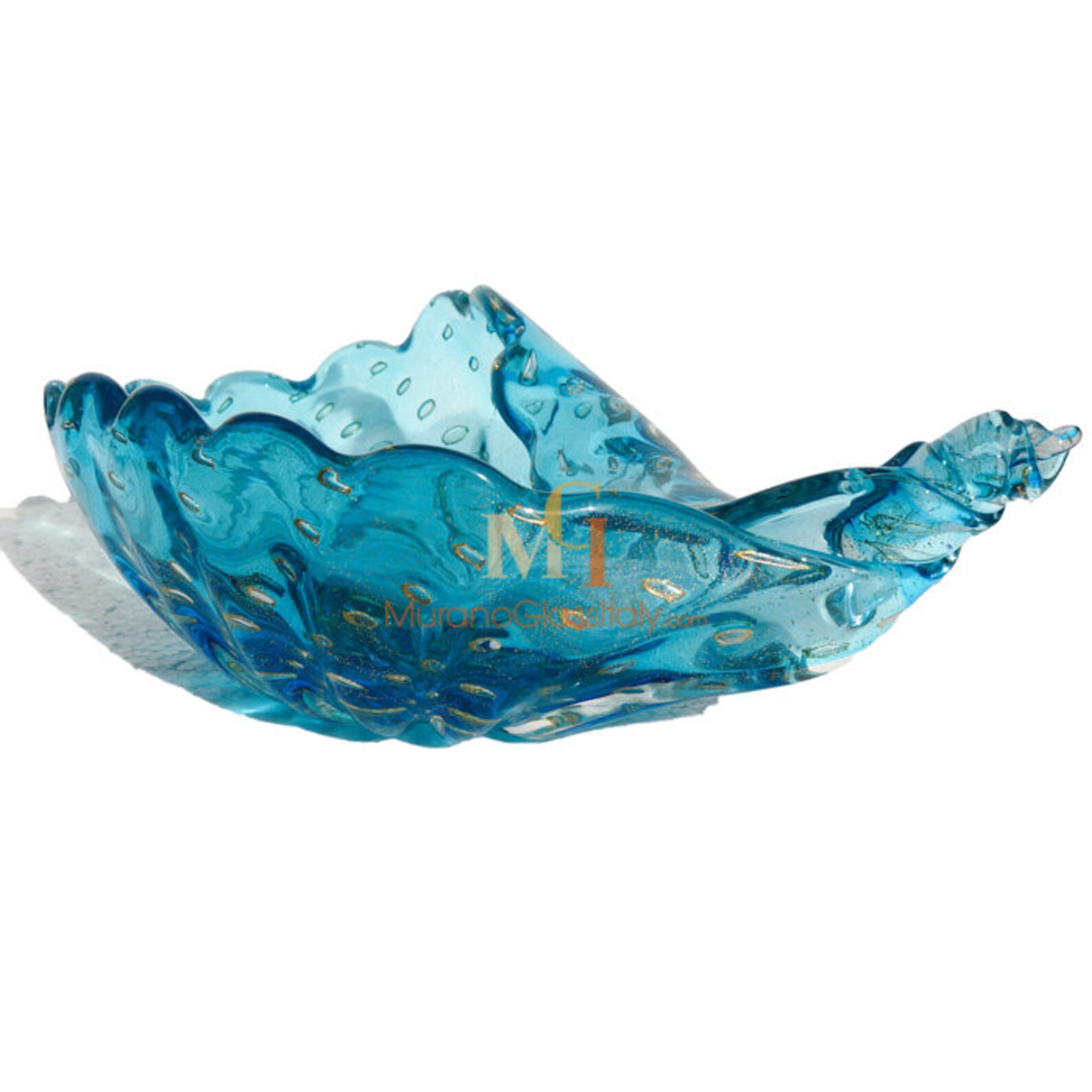 Murano Glass Bowl with 24 Karat Gold Art Glass Centerpiece Etsy