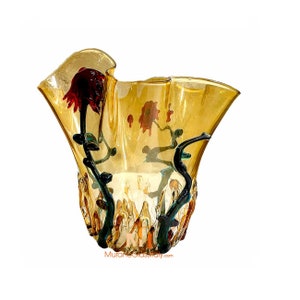 Murano Glass Vase - Murano Artwork -  Glass Blown Vase - Handmade Decoration - Exclusive Gify - Luxury Centerpiece - Made In Italy
