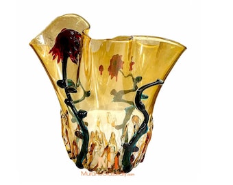 ヴィンテージ ムラーノ花瓶 イタリア 1980 年代、ミッドセンチュリー