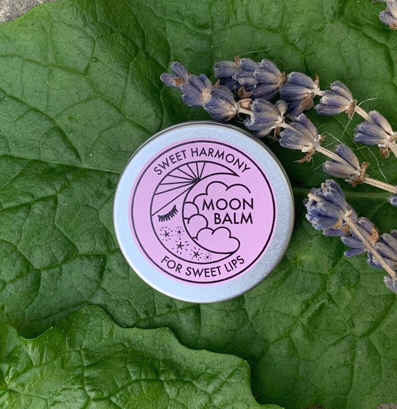 Sweet Harmony relaxing essential oil lavender lip balm with shea butter and beeswax image 1