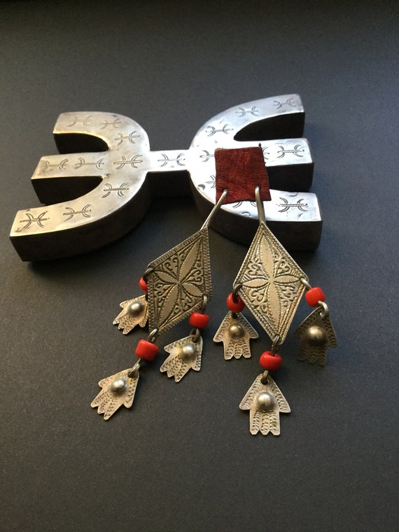 BERBER EARRINGS,Berber jewelry,Berber silver,Amazi