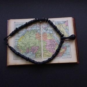 EBONY BEADS NECKLACE,Senegalese ebony necklace,real African ebony,Senegalese necklace,African ebony beads,handcrafted ebony beads,ebony