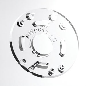 3/8&quot; dicke Grundplatte mit Buchsenaussparung für Dewalt DAP611 / DCW600 / PC450 Oberfräsen, 4&quot; Kreis