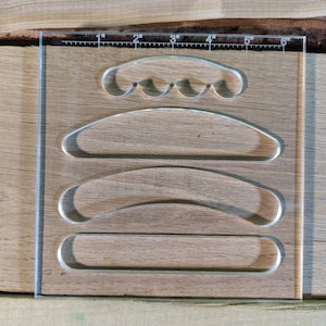 4-in-1 freessjabloon voor handgrepen van snijplanken, 7,2&quot; x 7,2&quot; machinaal bewerkt plexiglas