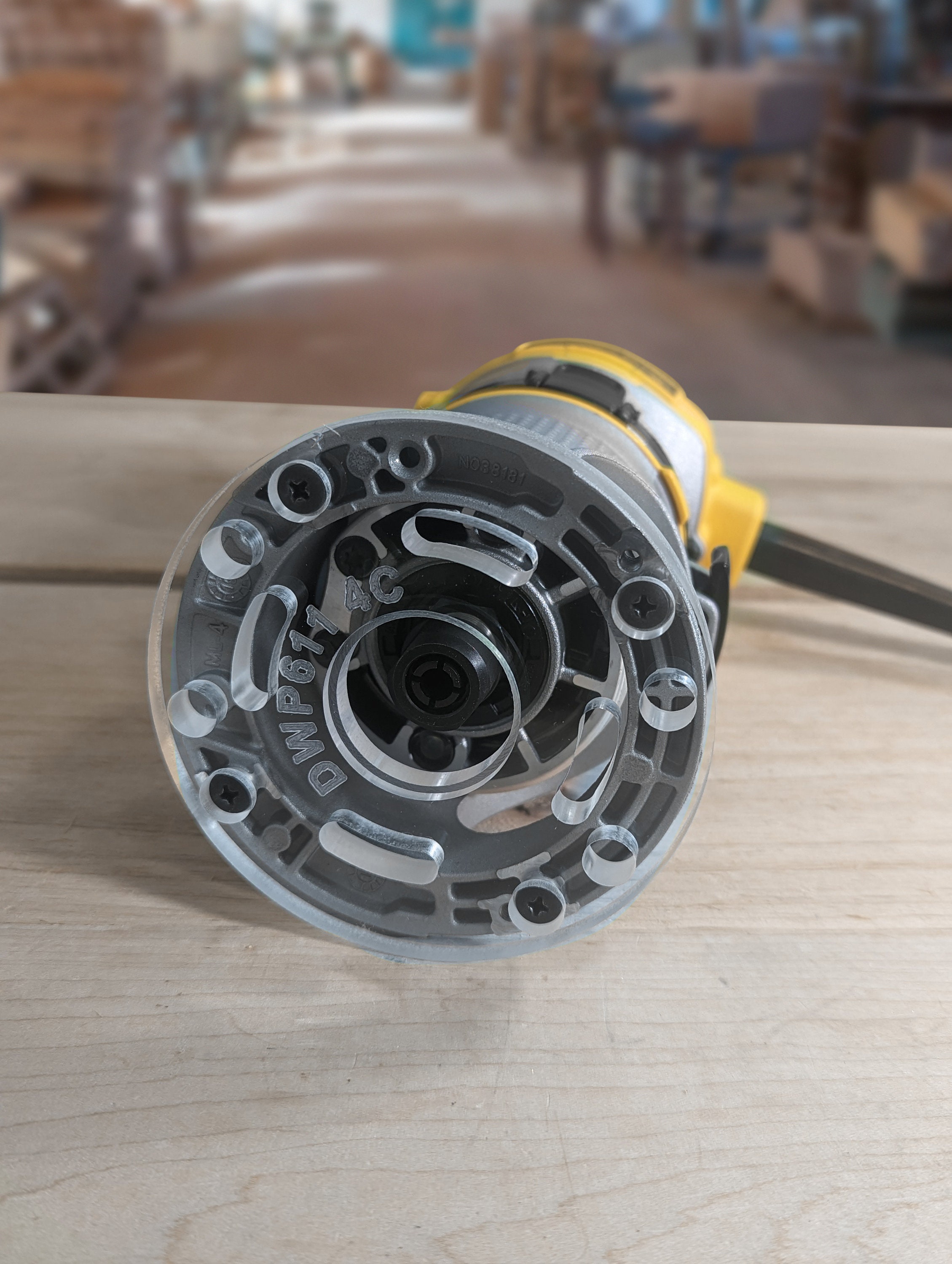 3/8 Thick Baseplate With Bushing Recess for Dewalt DWP611 / DCW600