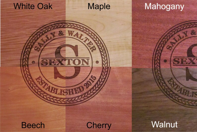 Laser Engraved Engagement Anniversary Maple Cherry Sapele Housewarming Personalized Cutting Board Walnut Custom Wedding Gift