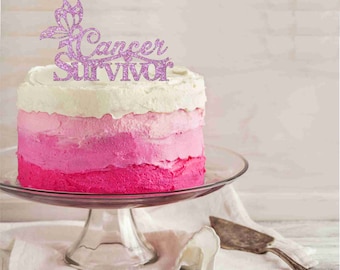 Cancer Survivor Cake Topper, Laser Engraved, Personalized