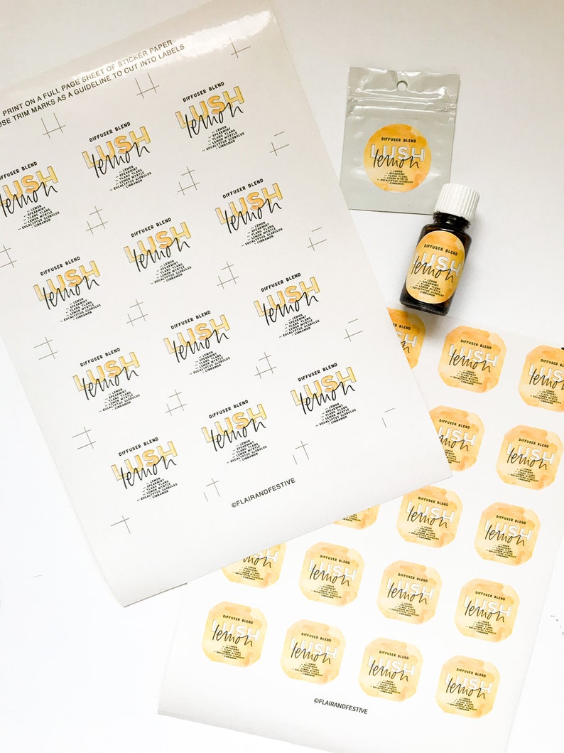 Lush Lemon Essential Oil Blend Diffuser Blend Collection Set Etsy