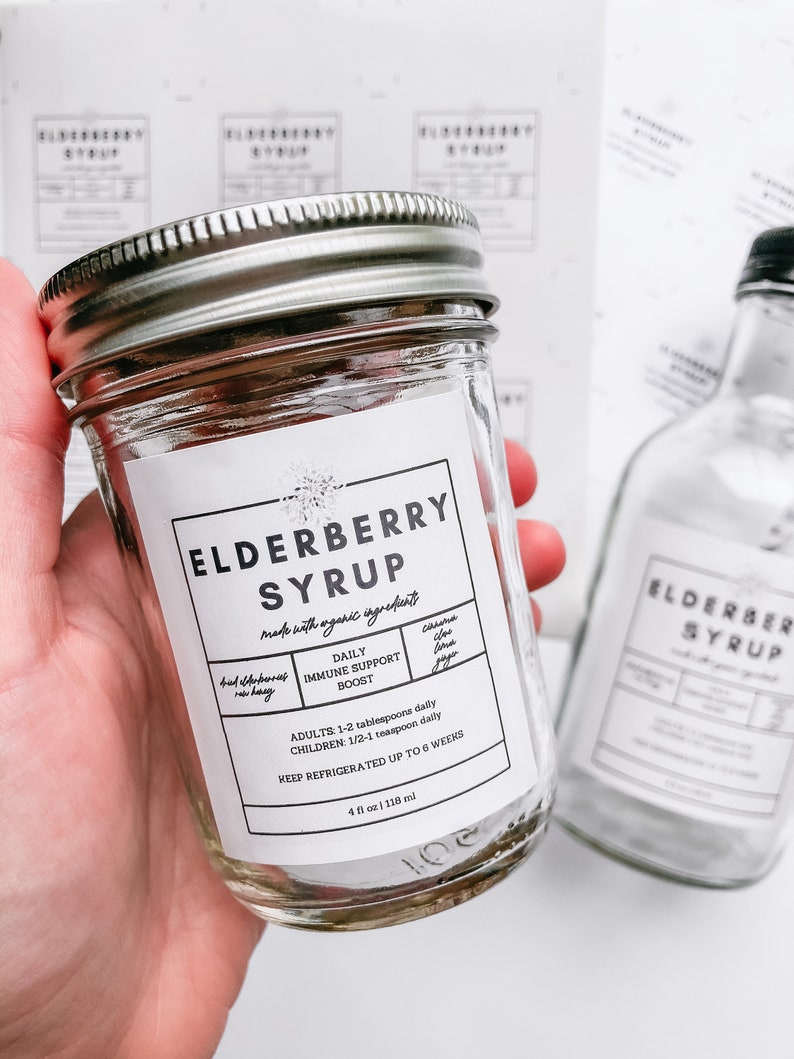 Edit Print Editable Elderberry Label Elderberry Syrup - Etsy France