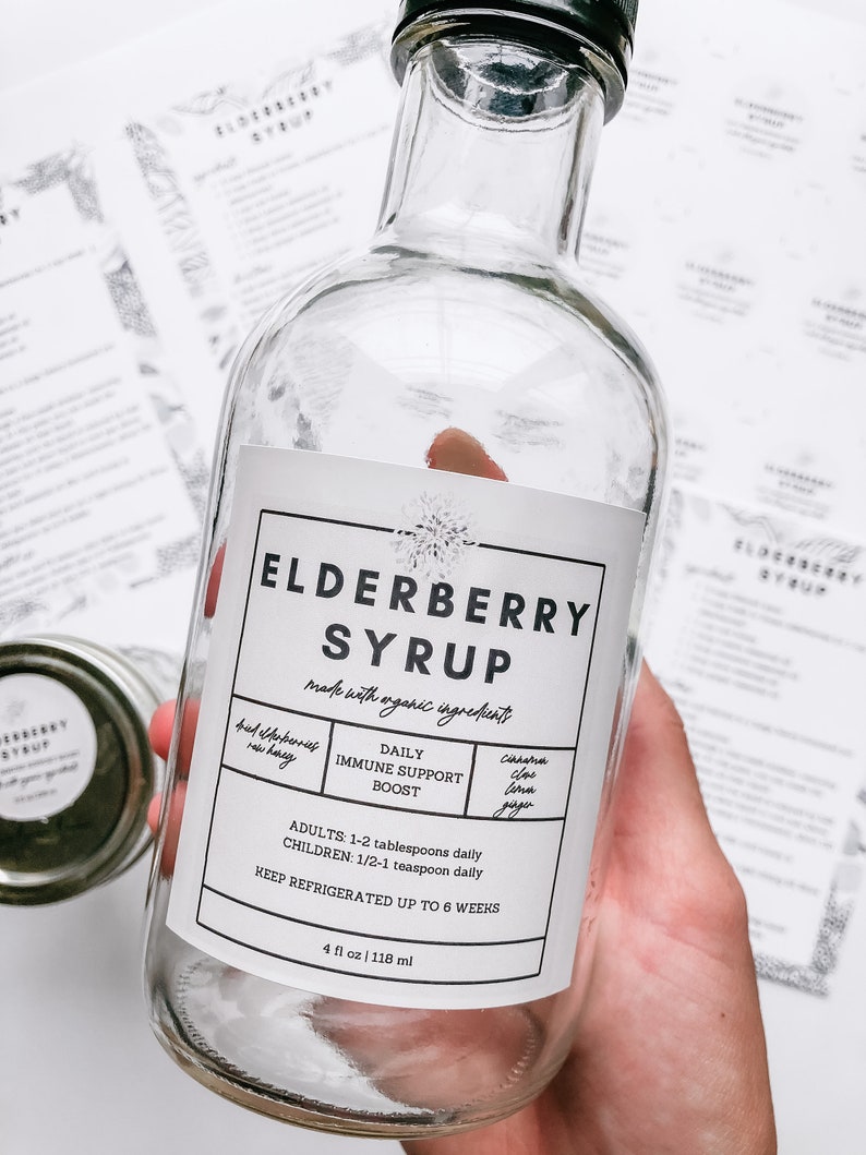 Editable Elderberry Label Digital Download Design and | Etsy