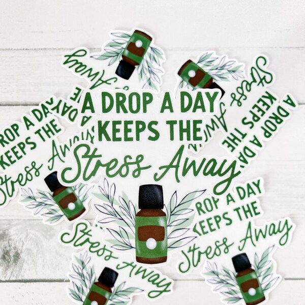 Stress Away Essential Oil Sticker | Stress Away Sticker | Essential Oil Decal | Essential Oil Happy Mail Stickers | Member Welcome Sticker