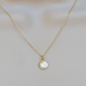 Gold Moon Necklace, Gold Crescent Moon Necklace,  14k Gold Filled, Minimalist jewelry, Dainty Necklace, Gold Necklace Birthday Gift For Her